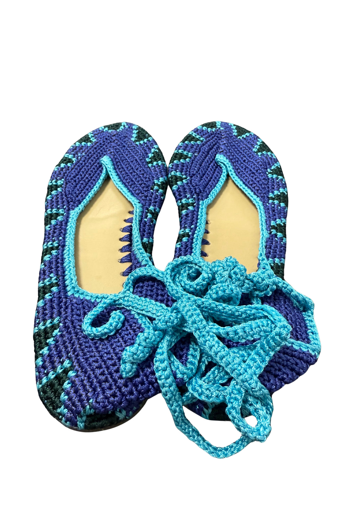 BALLERINE AU CROCHET VERTE - VIOLETTE