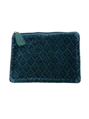 BOLSA PINTURAS TERCIOPELO AZUL