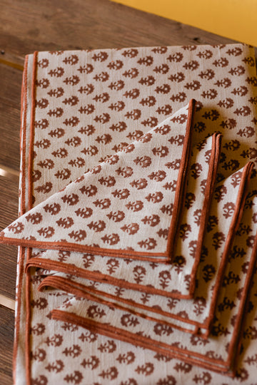 Pack Servilletas Estampado Tabaco