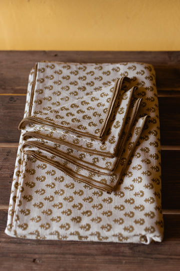 Pack Servilletas Estampado Ocre