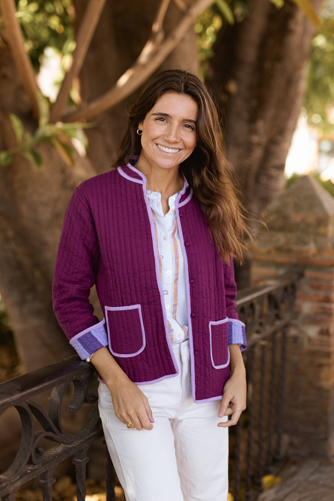 CHAQUETA BUGANVILLA Y MORADO