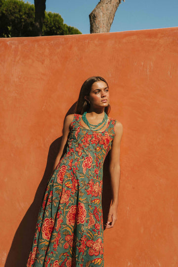 VESTIDO ALGODÓN VERDE