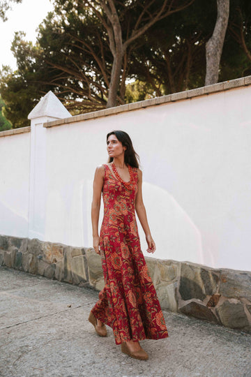 ROBE EN VELOURS BLEU