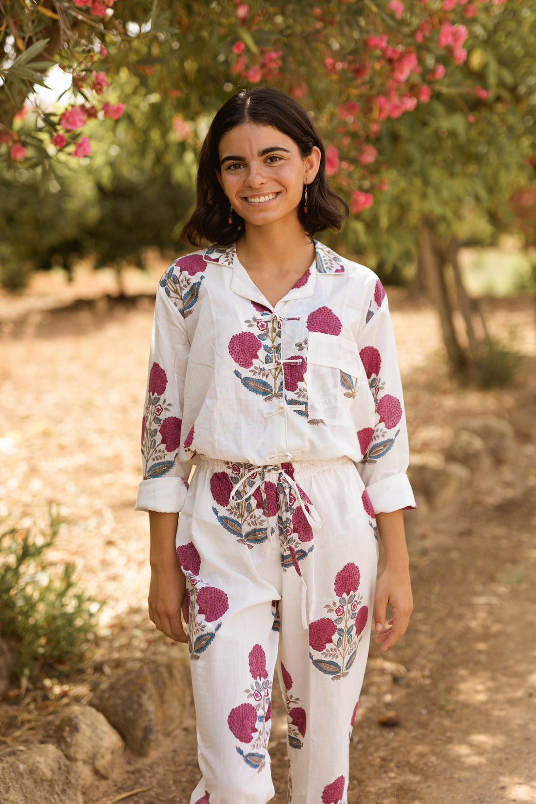 PIJAMA LARGO FLORES BUGANVILLA