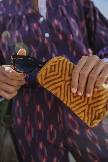 FUNDAS DE GAFAS TERCIOPELO CALABAZA