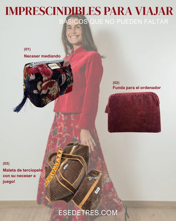 ¡Viajar con estilo: accesorios de terciopelo que marcan la diferencia!