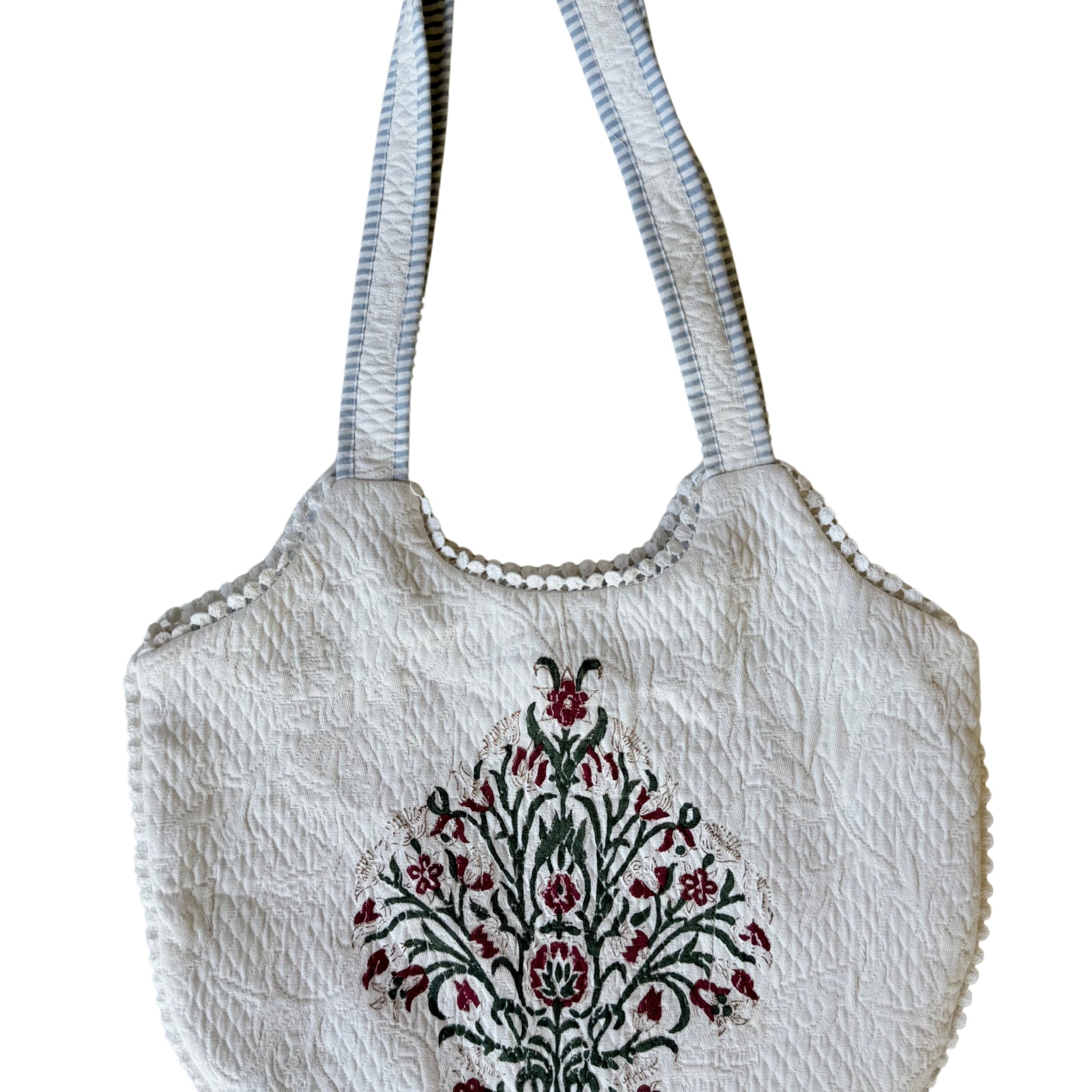 BOLSO PIQUÉ FLORES BURDEOS