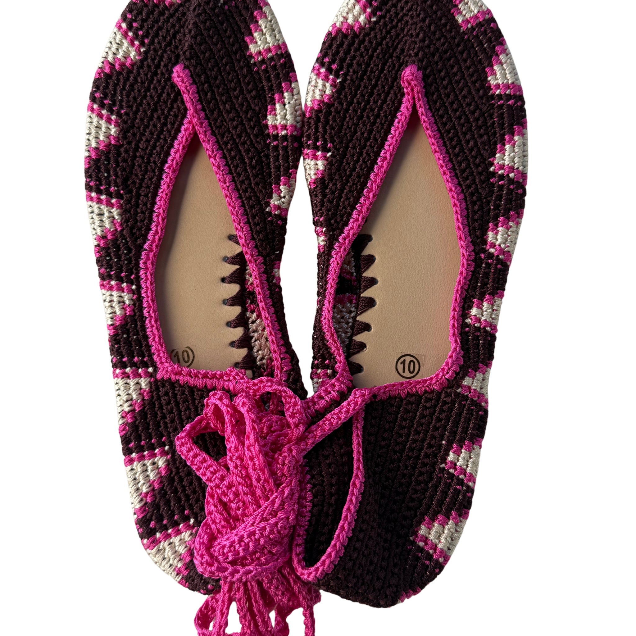 BALLERINE AU CROCHET VERTE - VIOLETTE