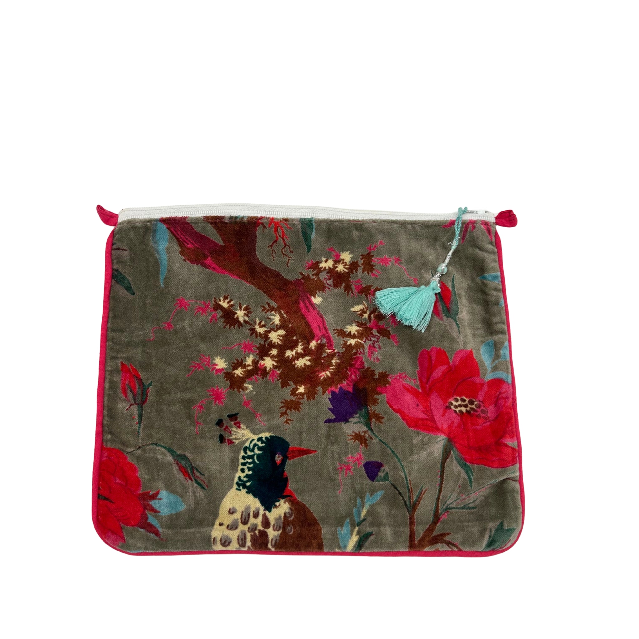 BOLSO DE MANO GRIS
