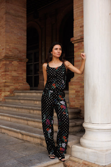 PANTALÓN BRILLO NEGRO