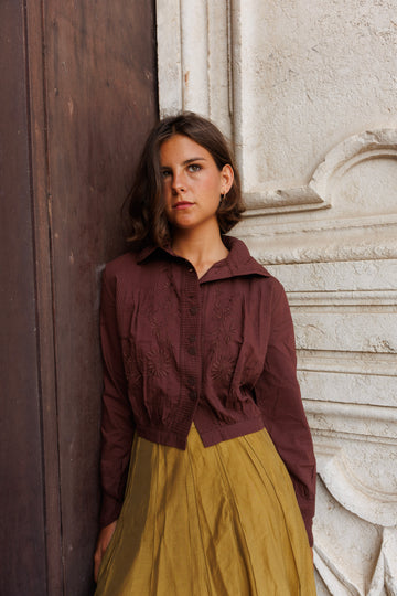 BROWN IKAT SHIRT