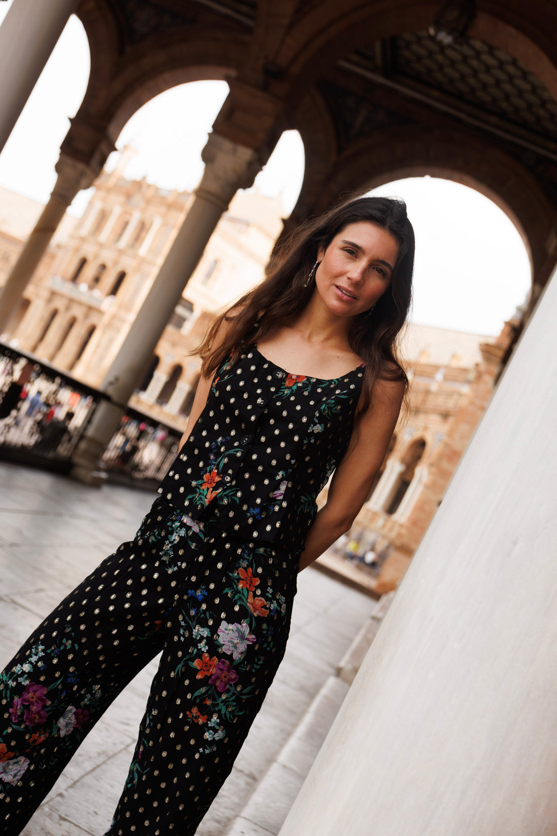 PANTALÓN BRILLO NEGRO