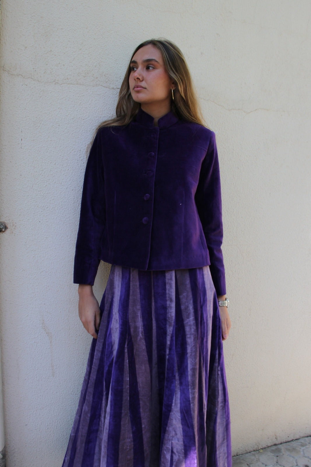 CHAQUETA TERCIOPELO MORADA