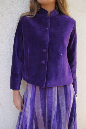 CHAQUETA TERCIOPELO MORADA