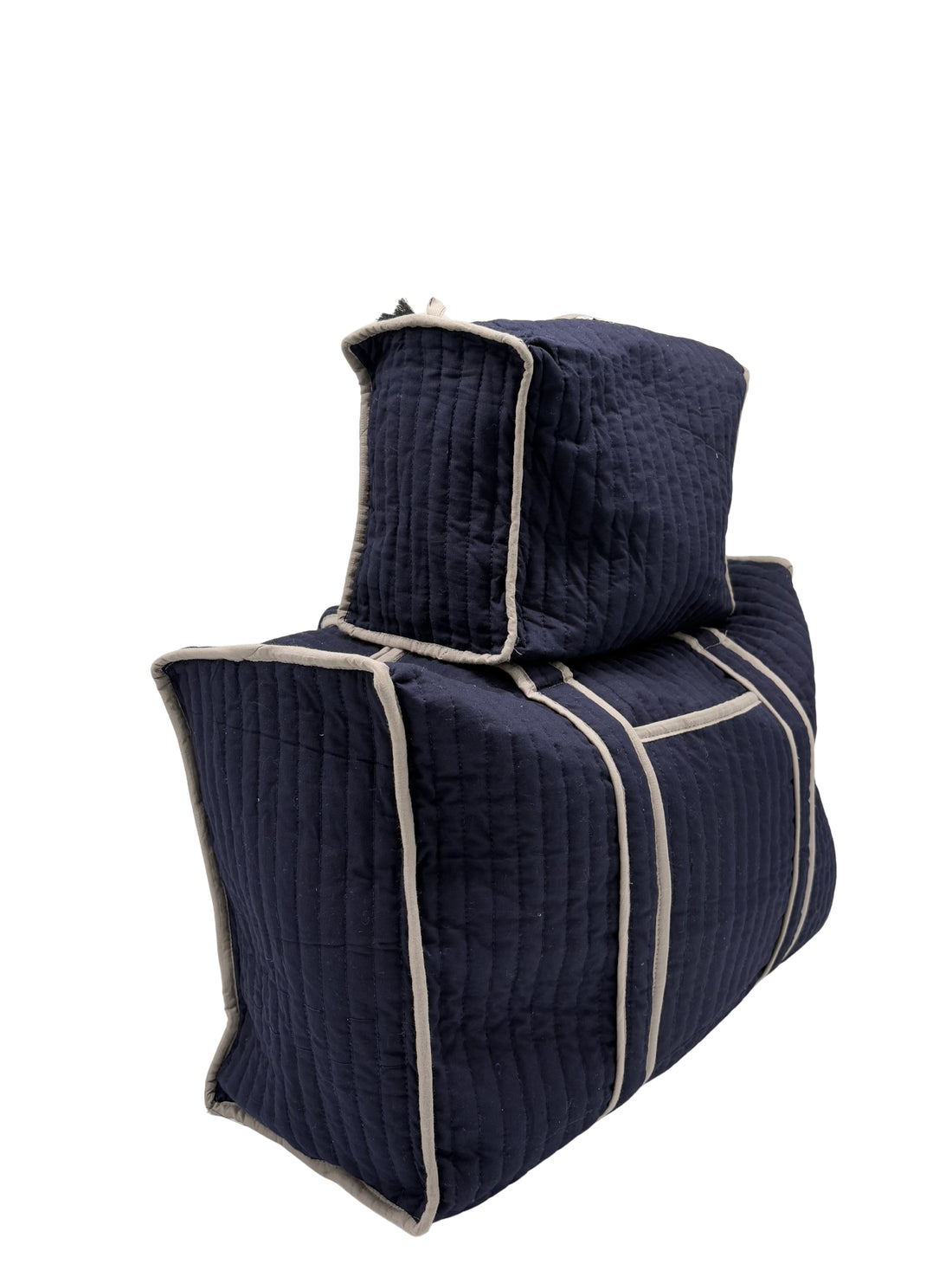 MALETA Y NECESER AZUL MARINO Y GRIS