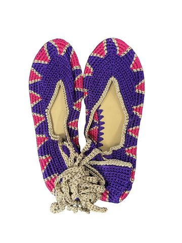 BAILARINA CROCHET MORADO Y ROSA
