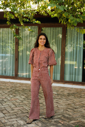 PANTALÓN RAYAS ROJO