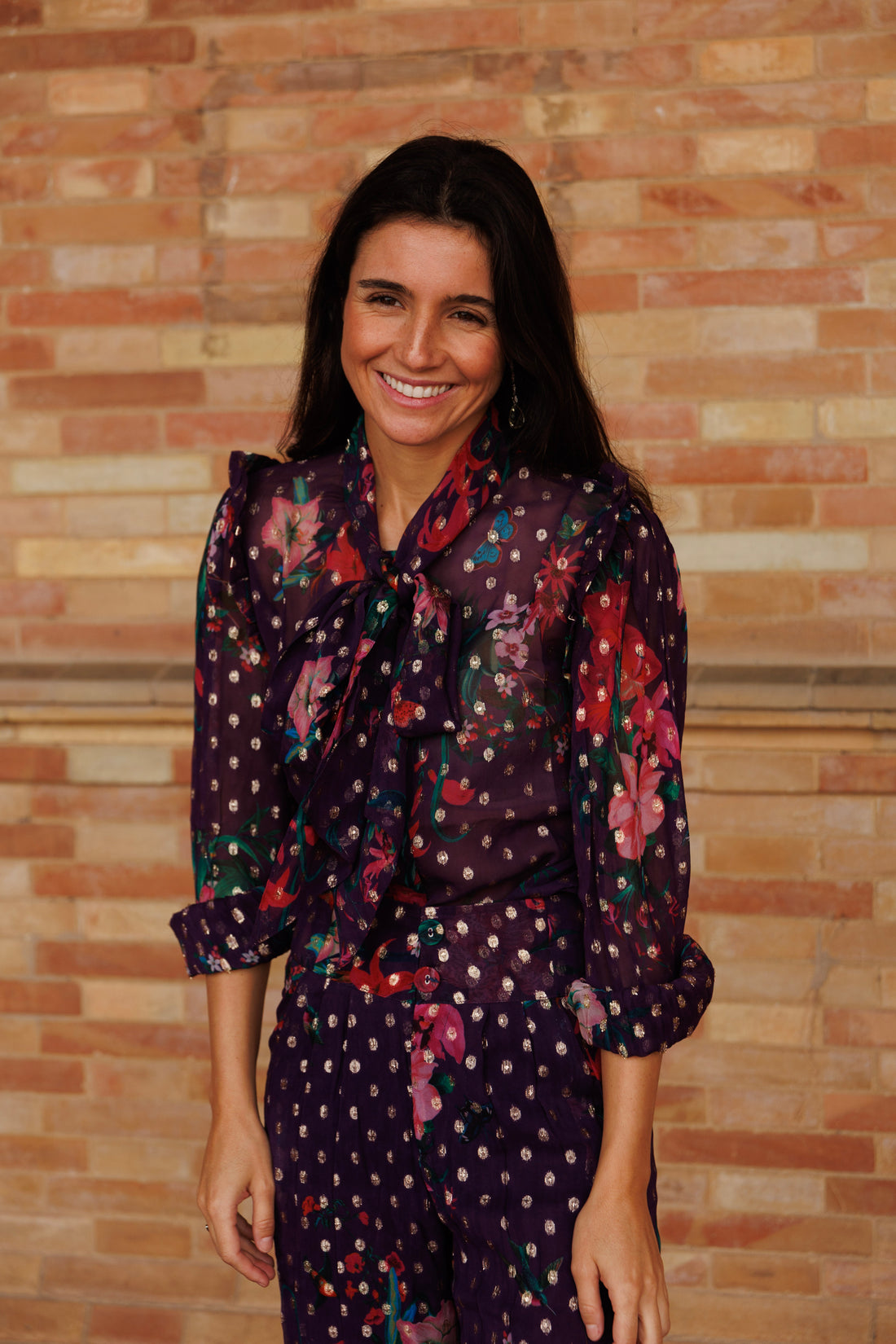 CAMISA BRILLO MORADA
