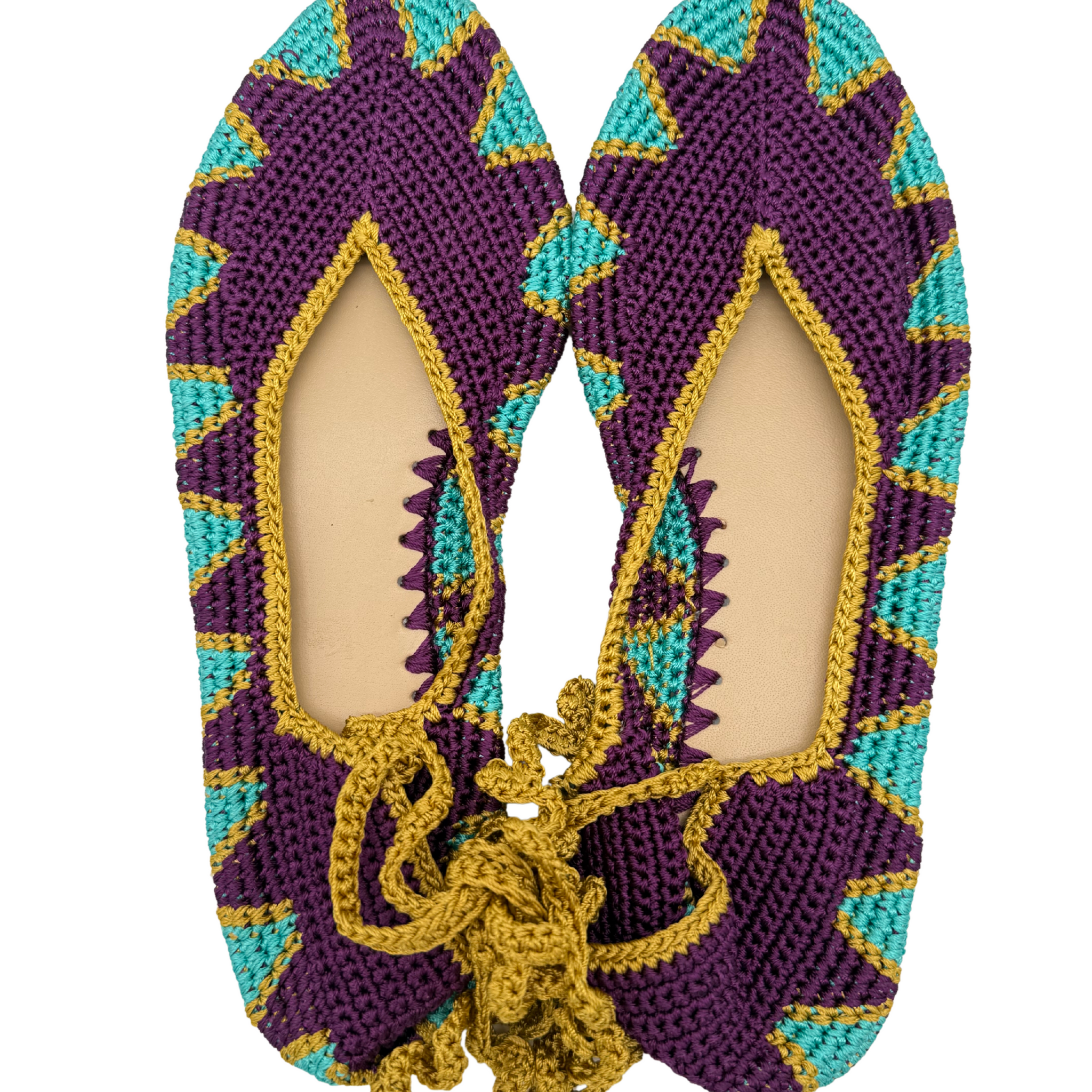 BAILARINA CROCHET MORADA - TURQUESA