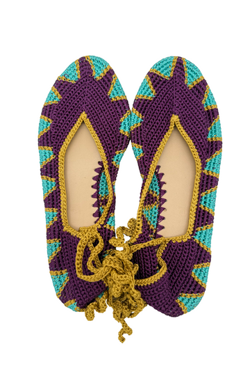 BAILARINA CROCHET MORADA - TURQUESA