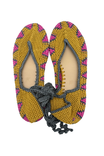 BAILARINA CROCHET MOSTAZA - FUCSIA