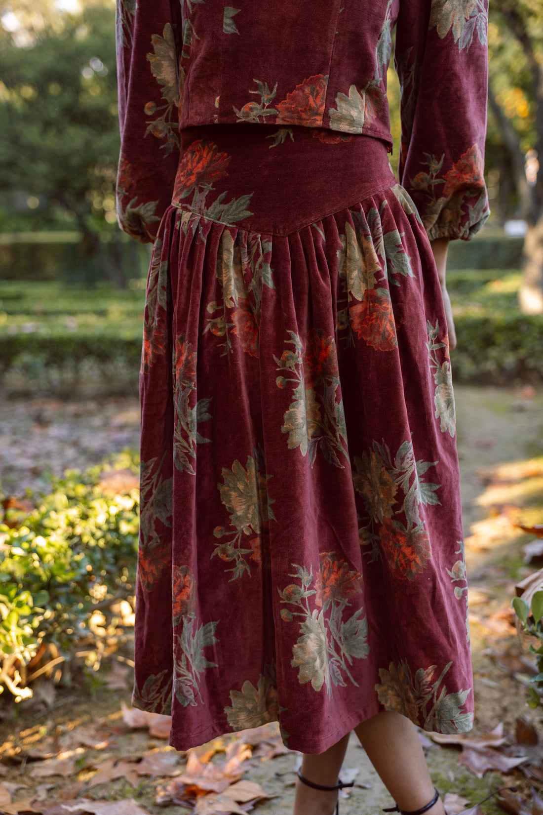 FALDA TERCIOPELO ESTAMPADA CALDERA