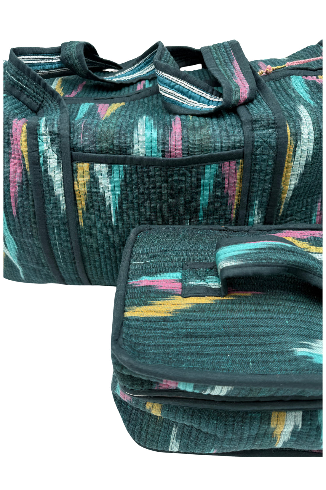 MALETA Y NECESER IKAT AZUL PETRÓLEO