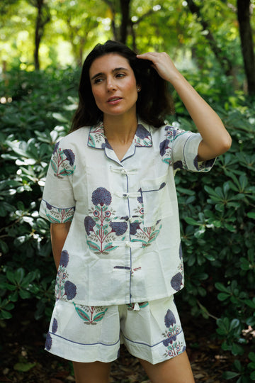 PYJAMA COURT BLANC