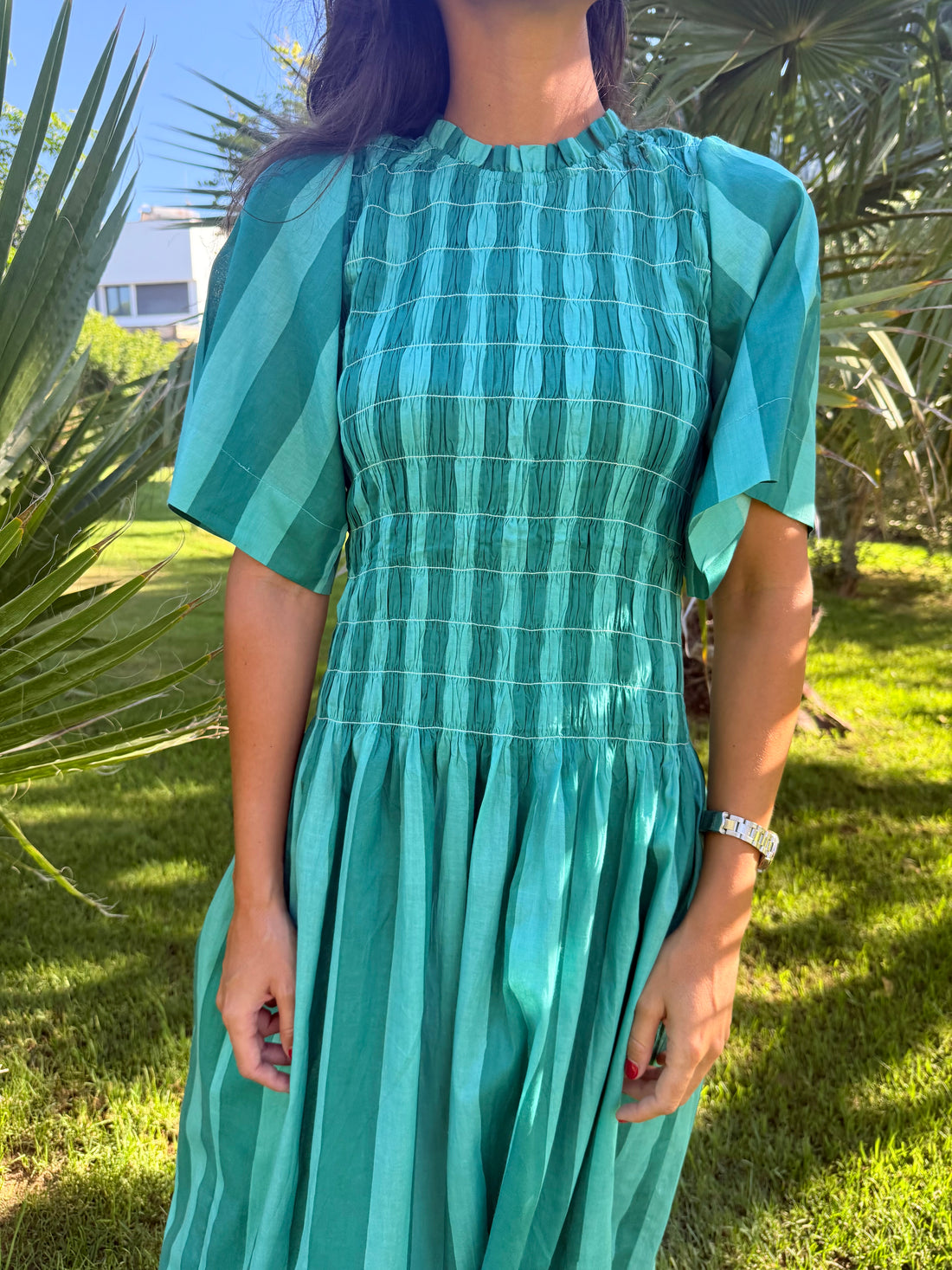 ROBE EN VELOURS BLEU