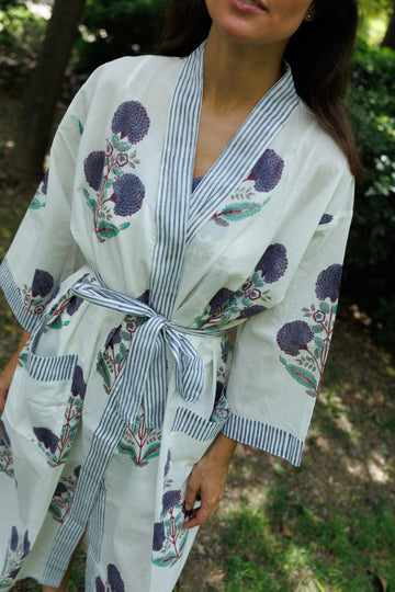 KIMONO EN COTON BOUGAINVILLE
