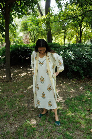 KIMONO MOSTAZA Y VERDE