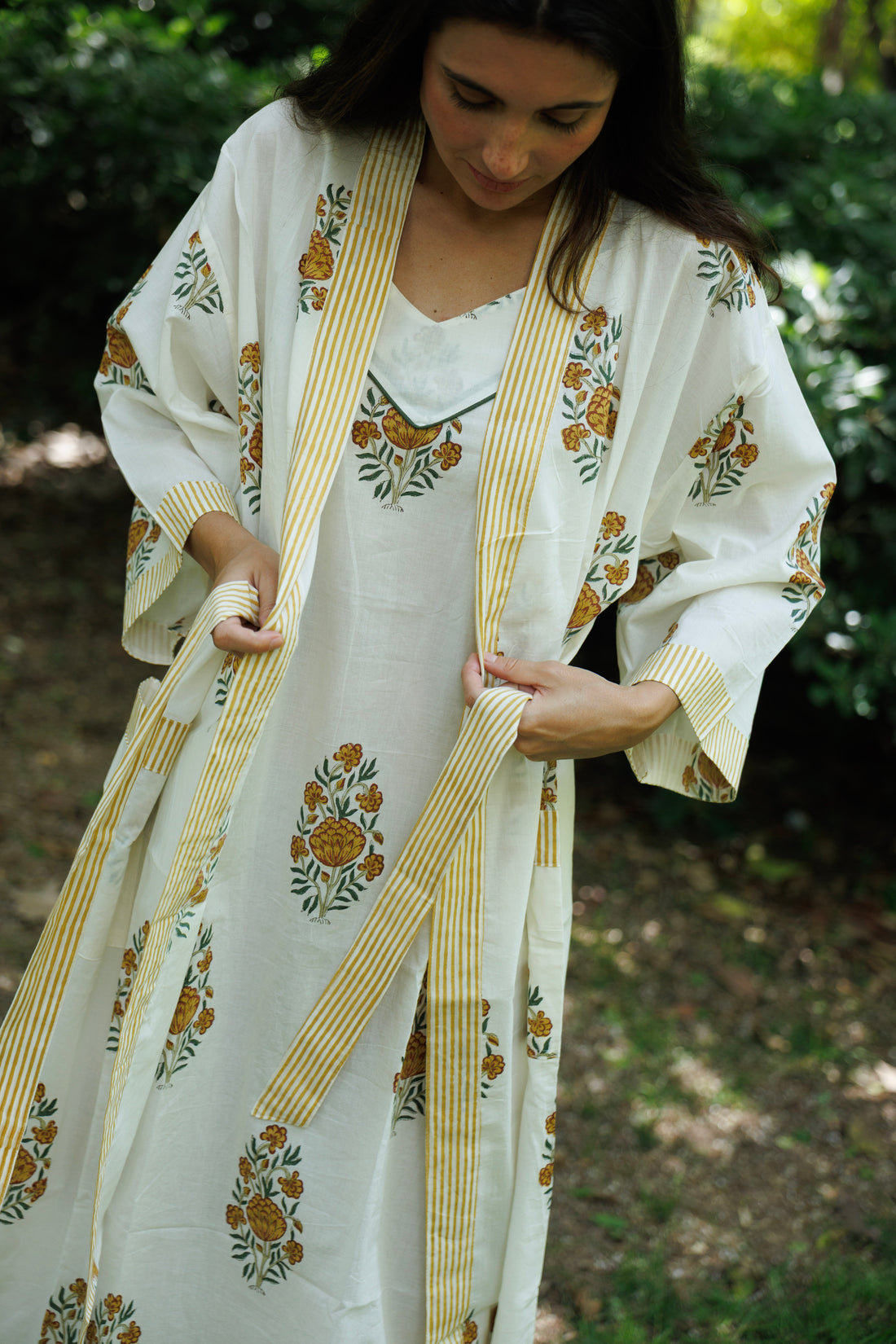 KIMONO MOSTAZA Y VERDE