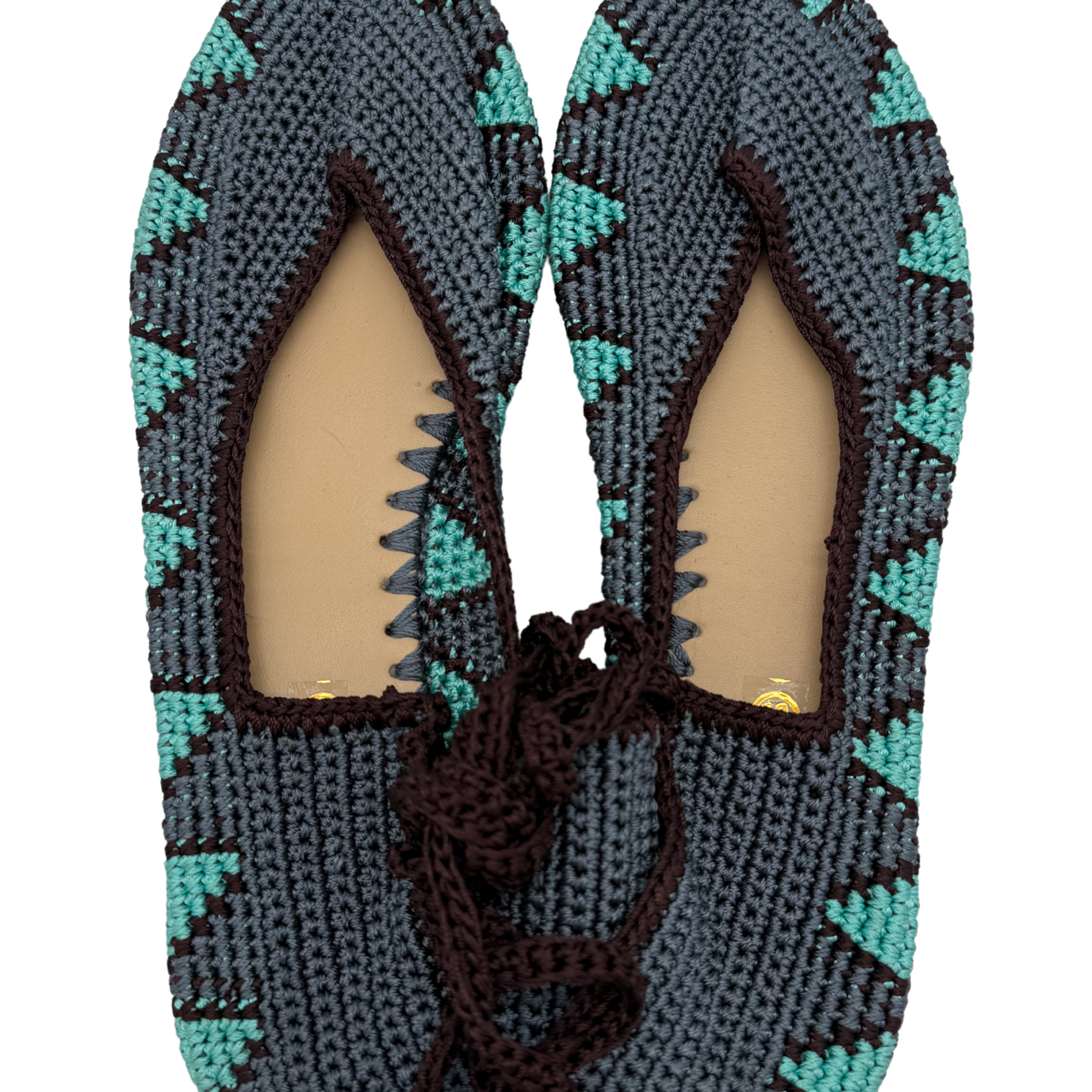 BALLERINE AU CROCHET VERTE - VIOLETTE