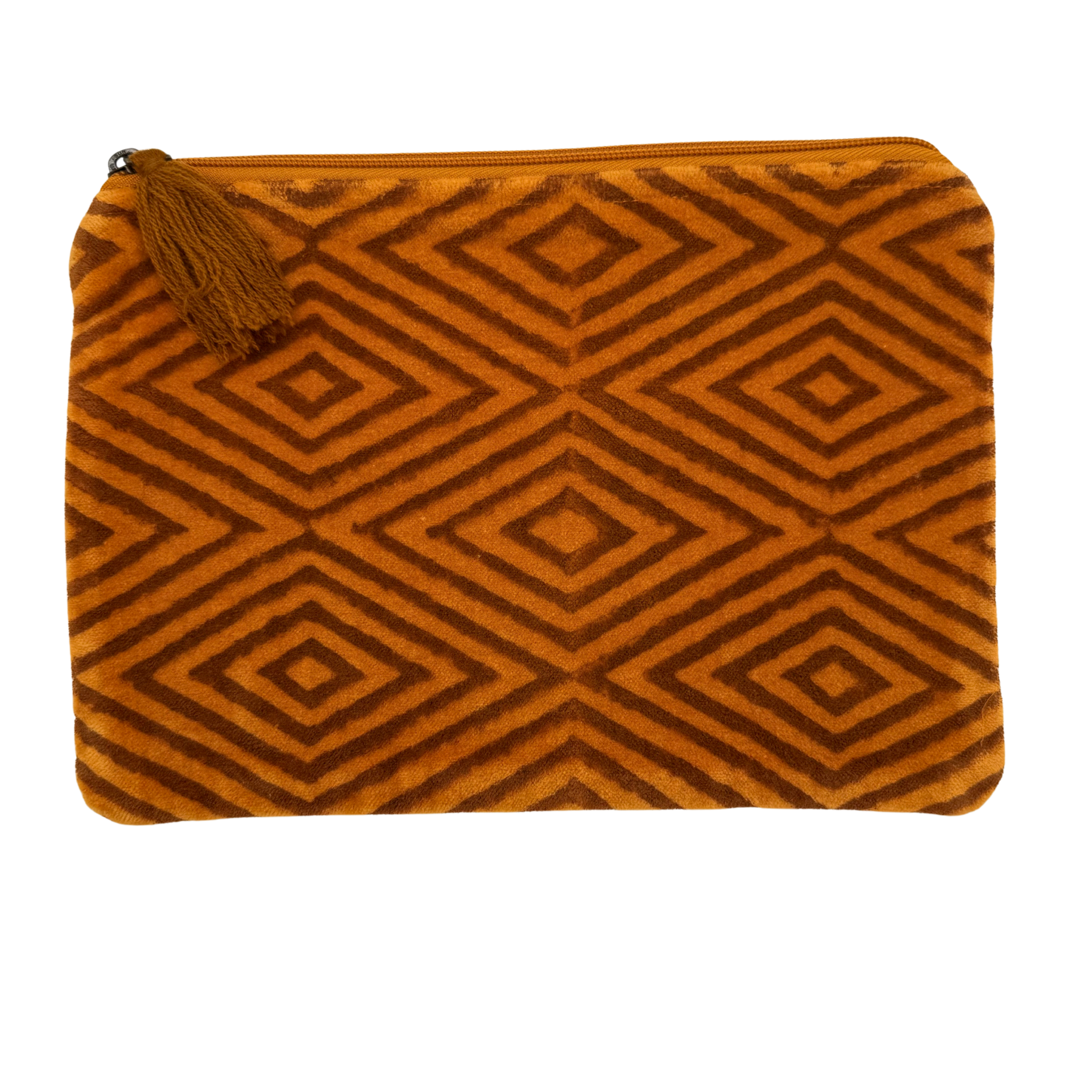 CARTERA DE MANO TERCIOPELO CALABAZA