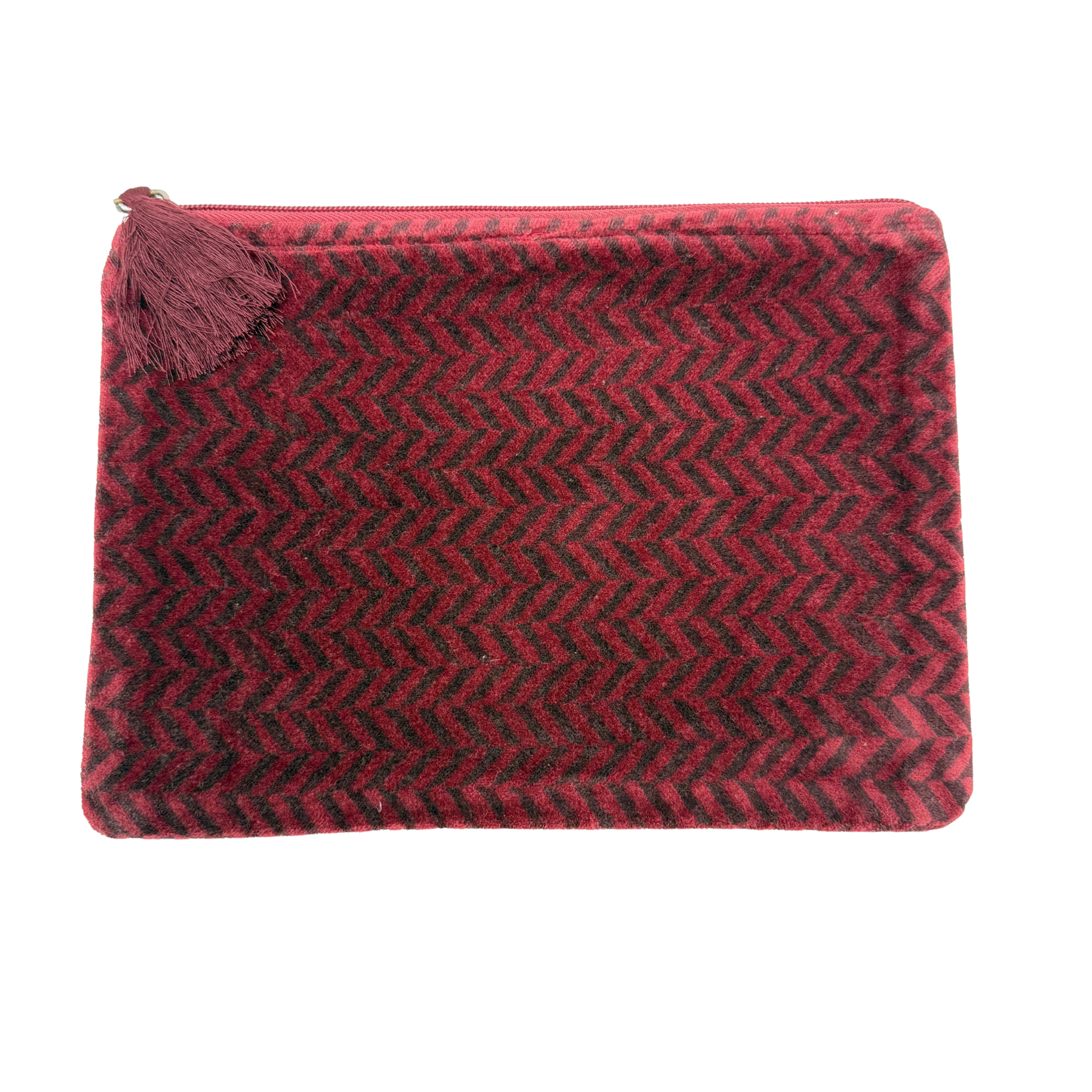 CARTERA DE MANO TERCIOPELO BERENJENA