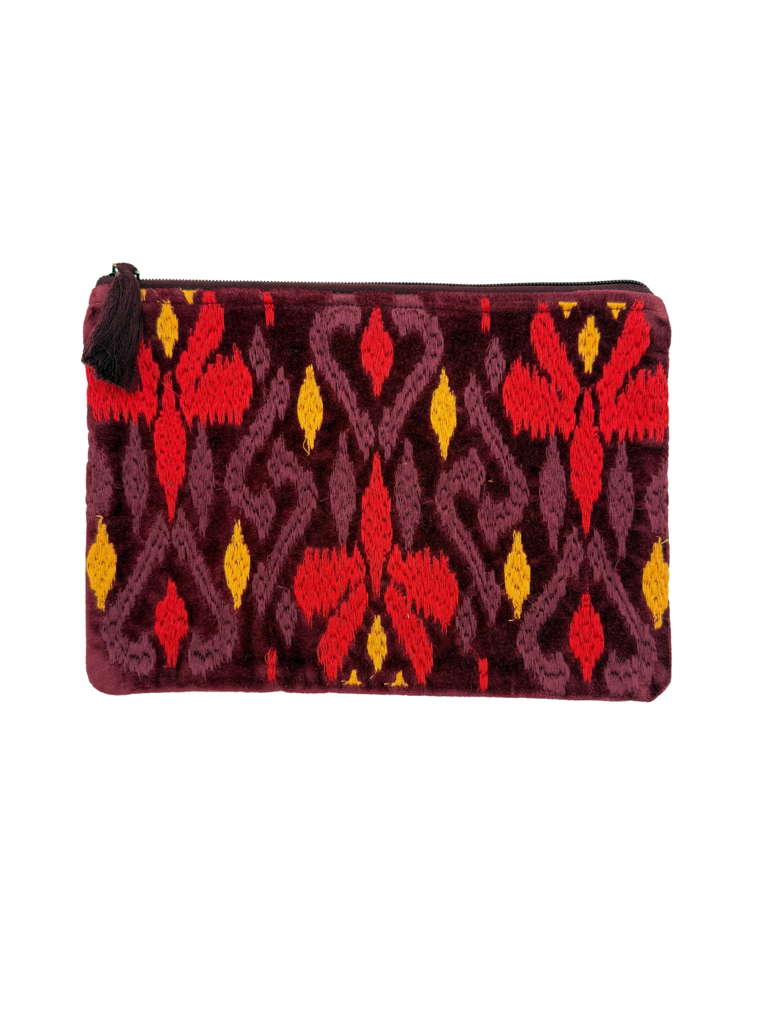 CARTERA DE MANO BORDADA BERENJENA