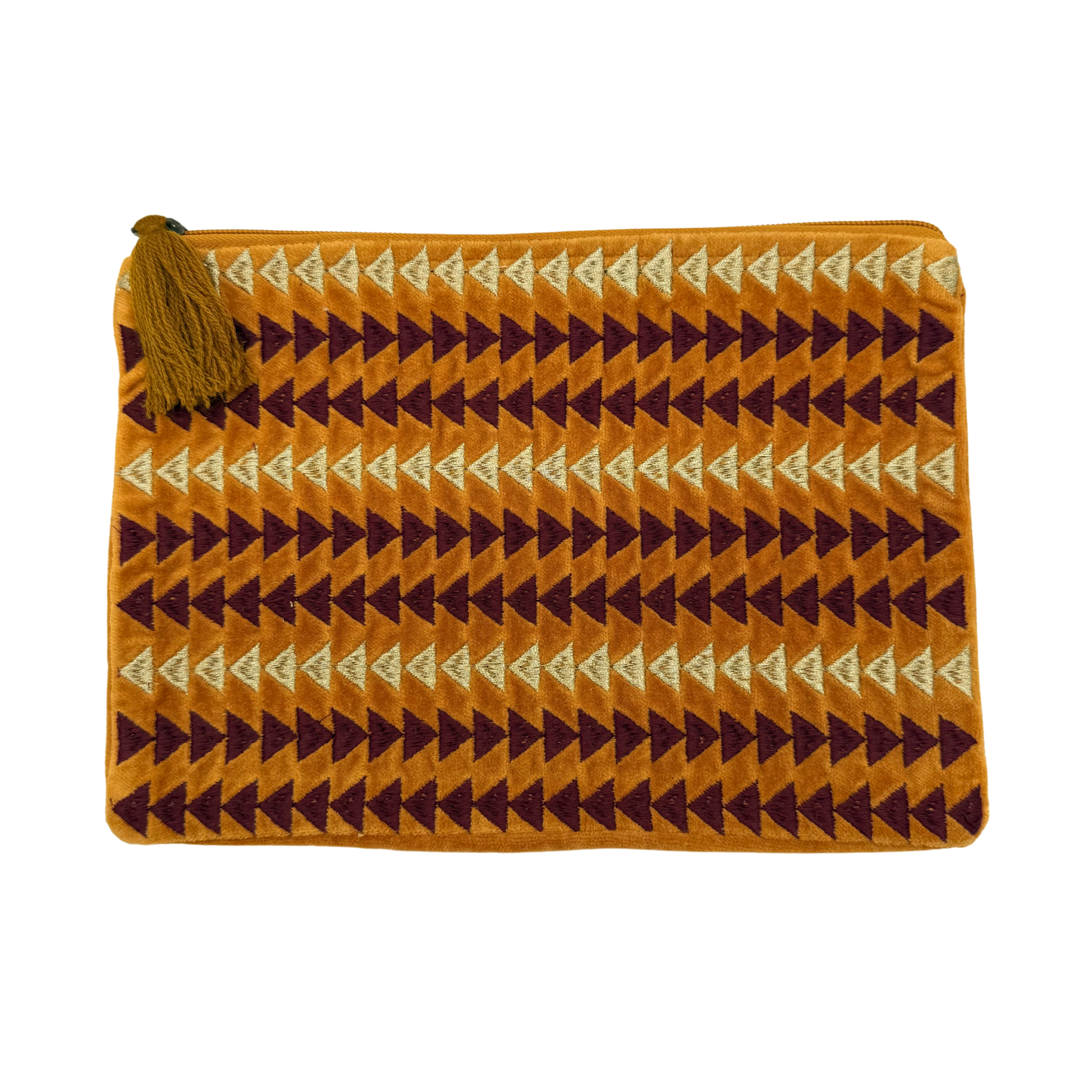CARTERA DE MANO BORDADA CALABAZA