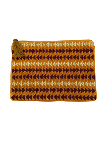 CARTERA DE MANO BORDADA CALABAZA