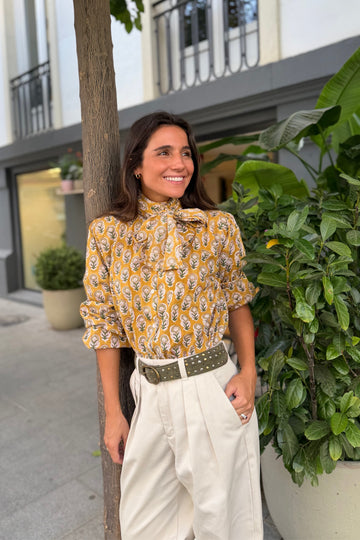 CAMISA LAZO AMARILLA