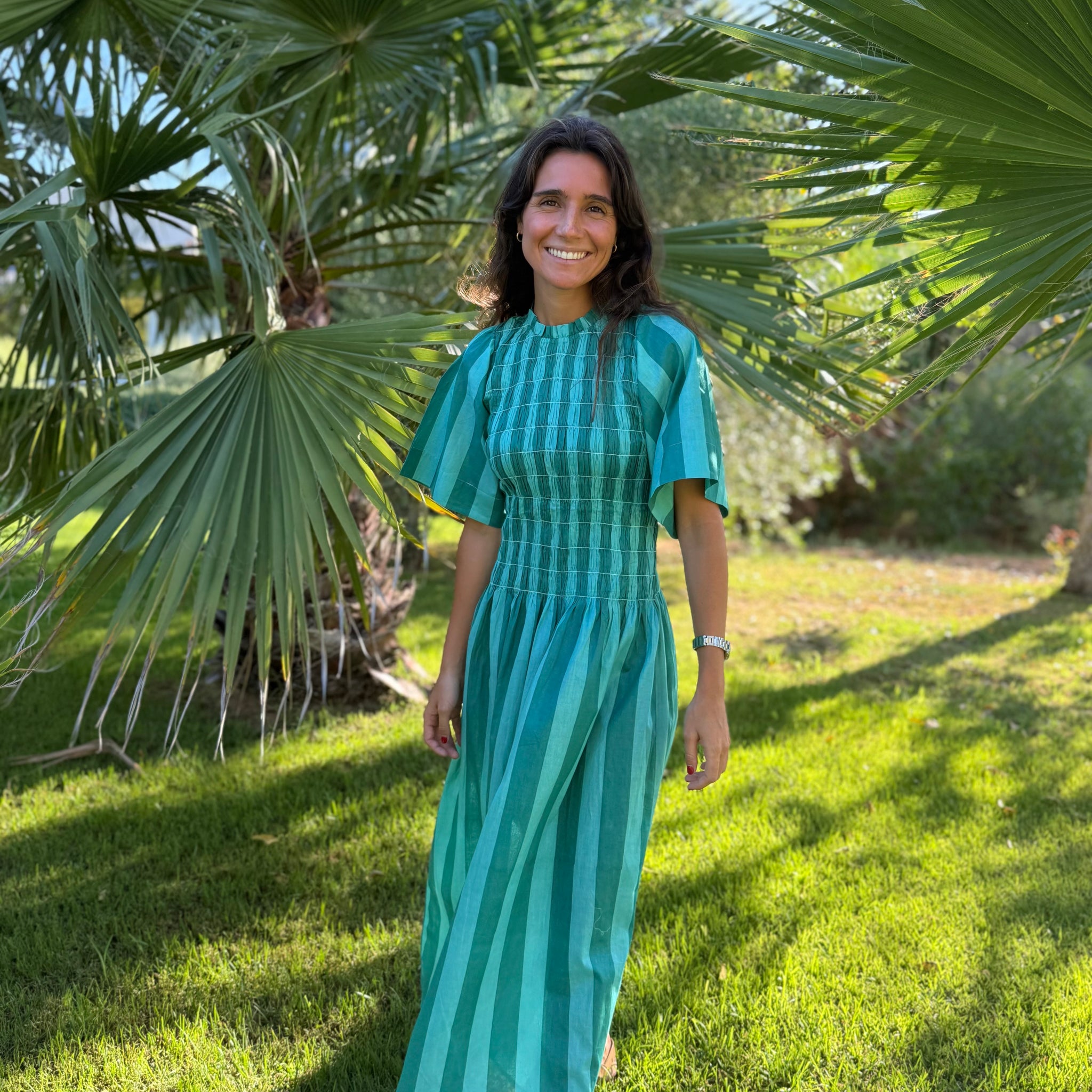ROBE EN VELOURS BLEU