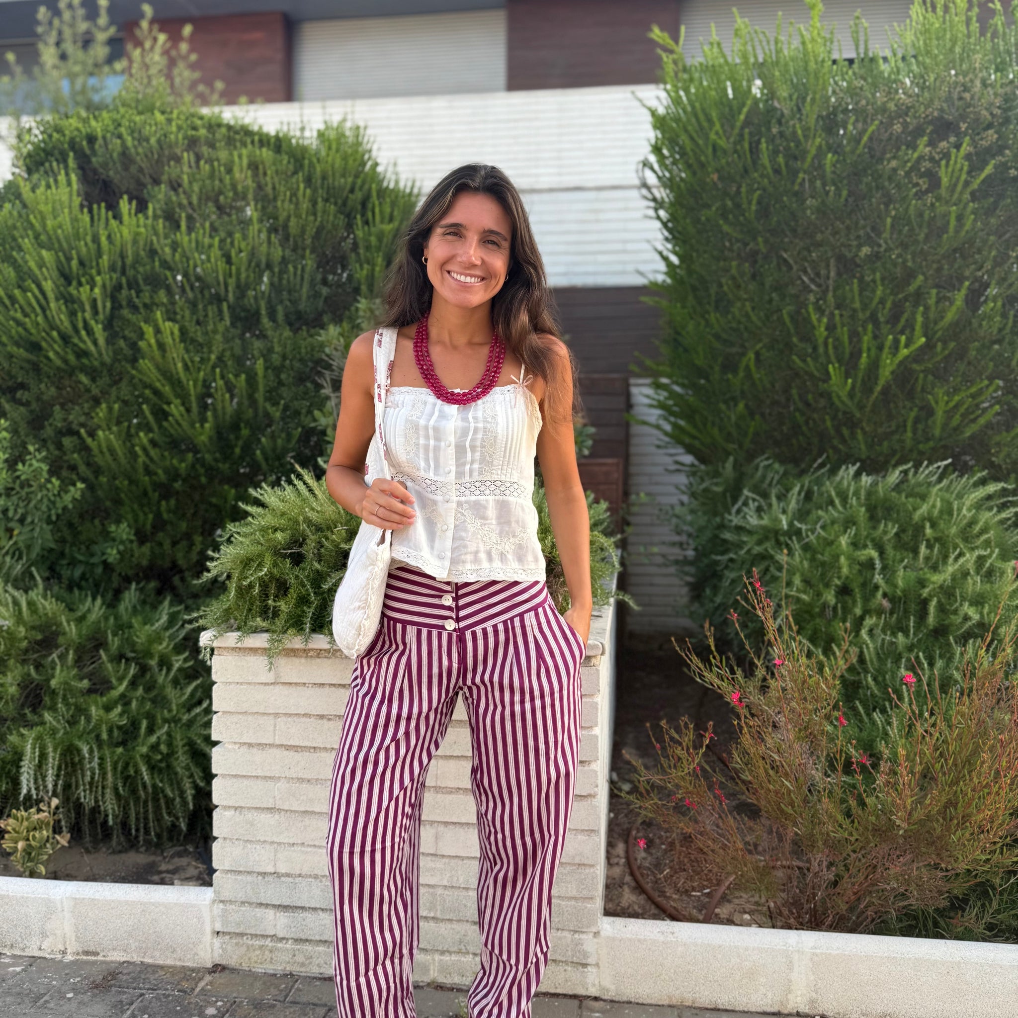 PURPLE STRIPED PANTS