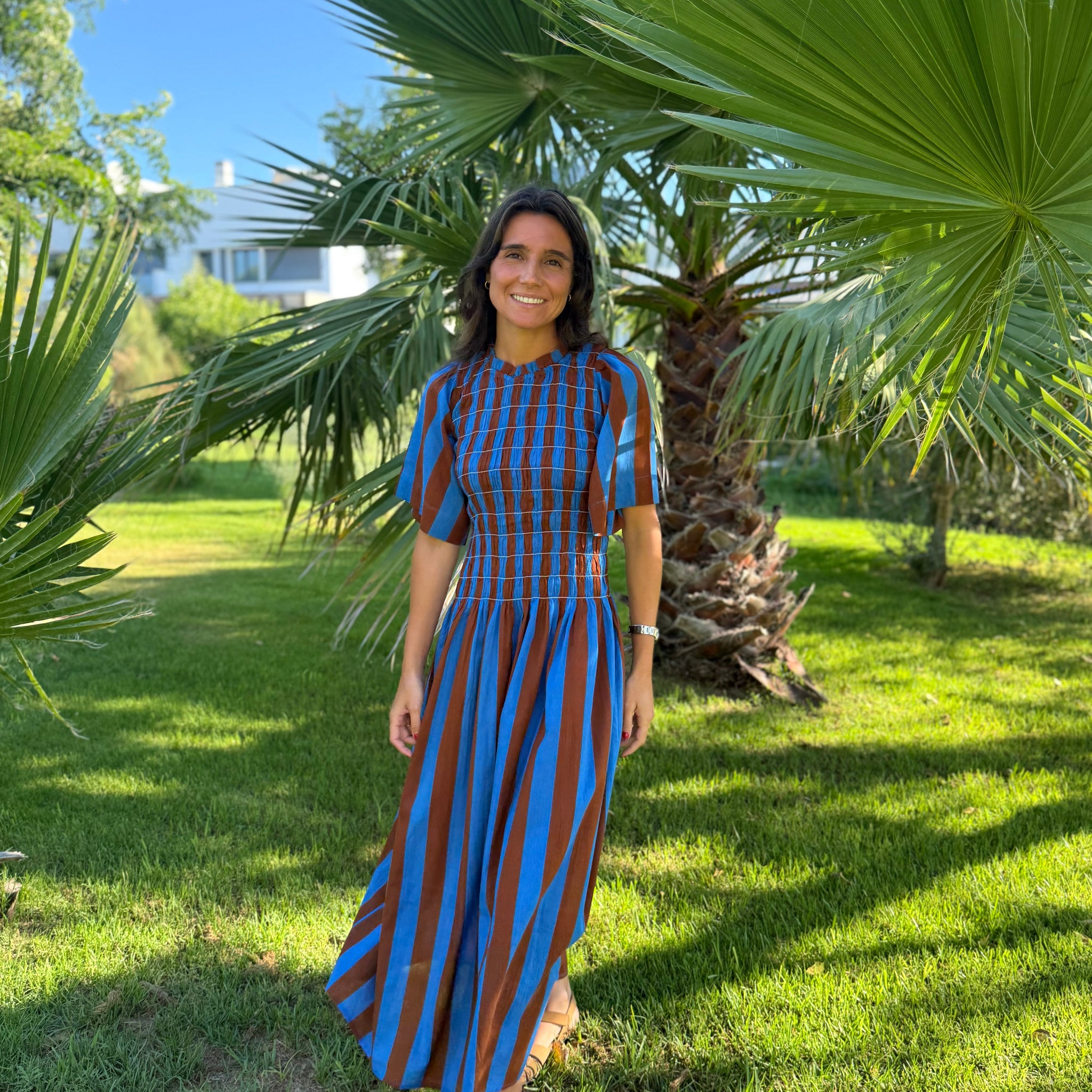 BLUE VELVET DRESS