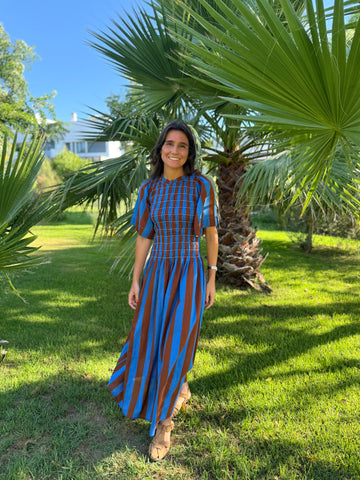 BLUE VELVET DRESS