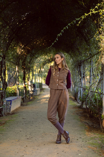 CHALECO ESPIGA AVELLANA