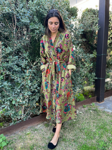 KIMONO TERCIOPELO VERDE