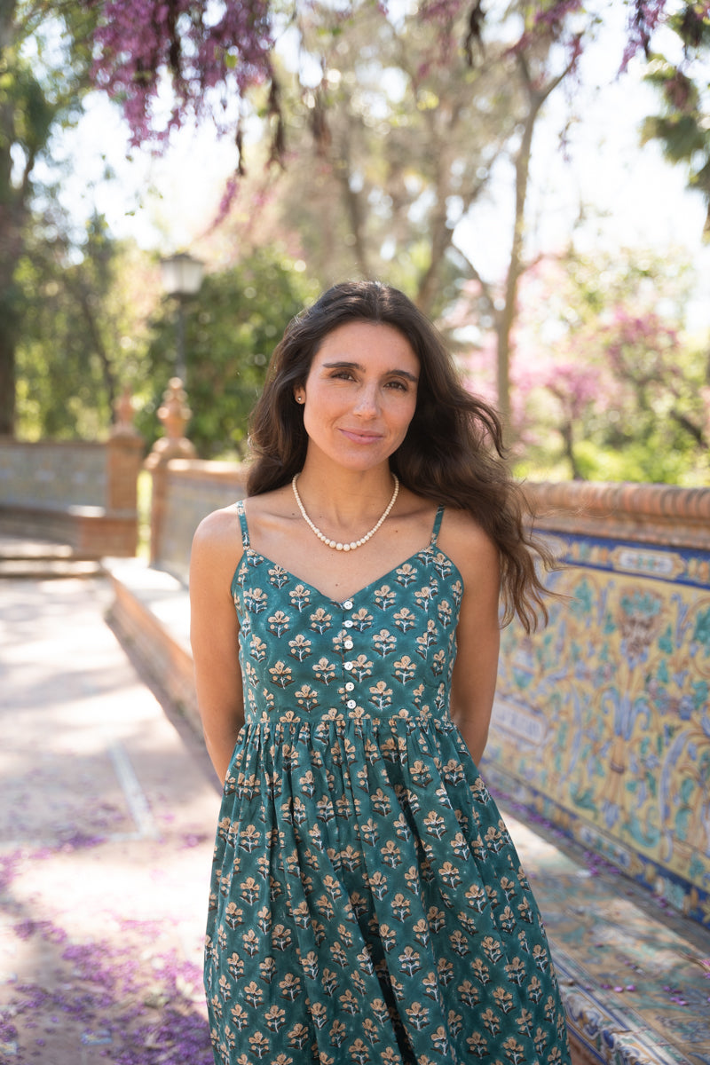 VESTIDO TIRANTAS VERDE