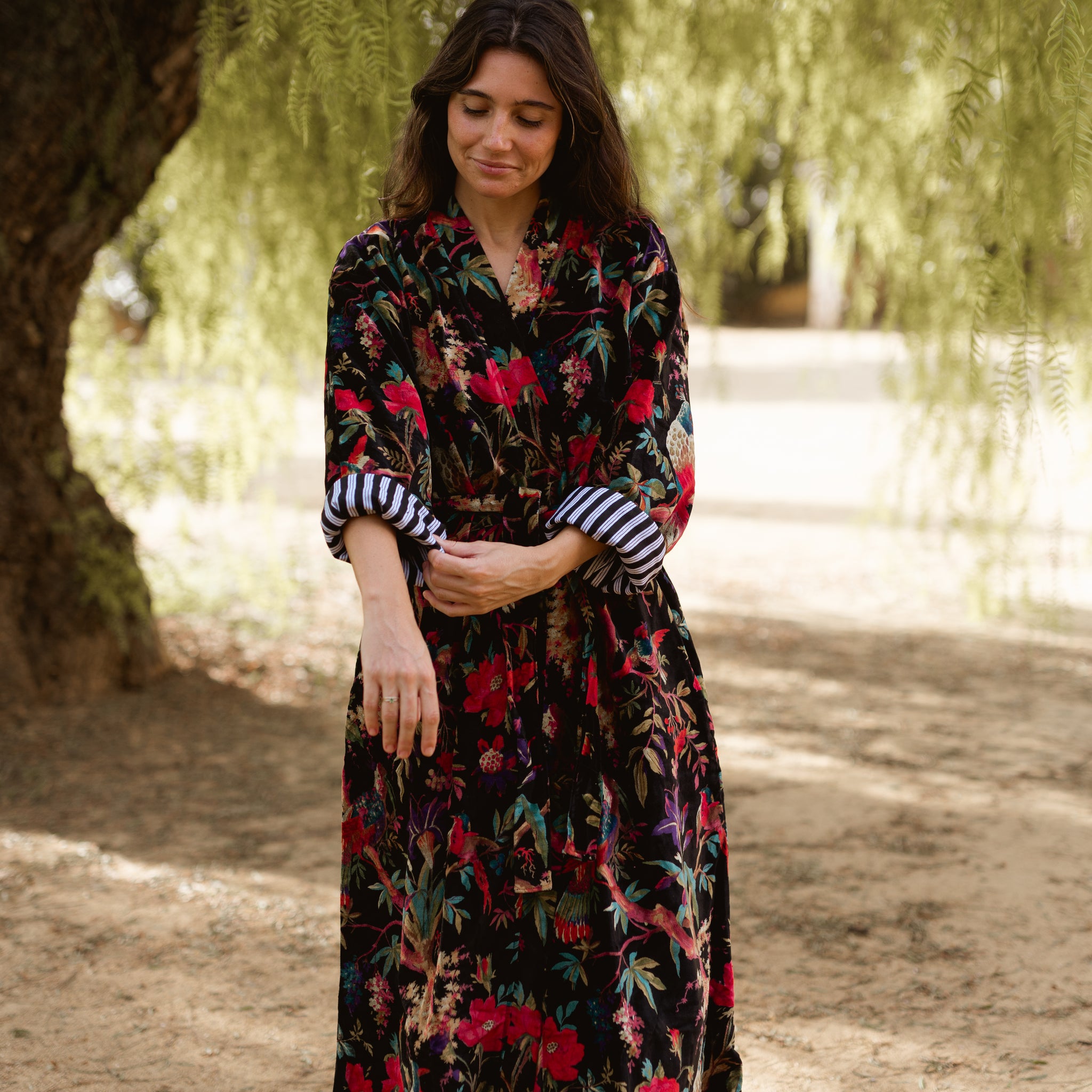KIMONO TERCIOPELO NEGRO