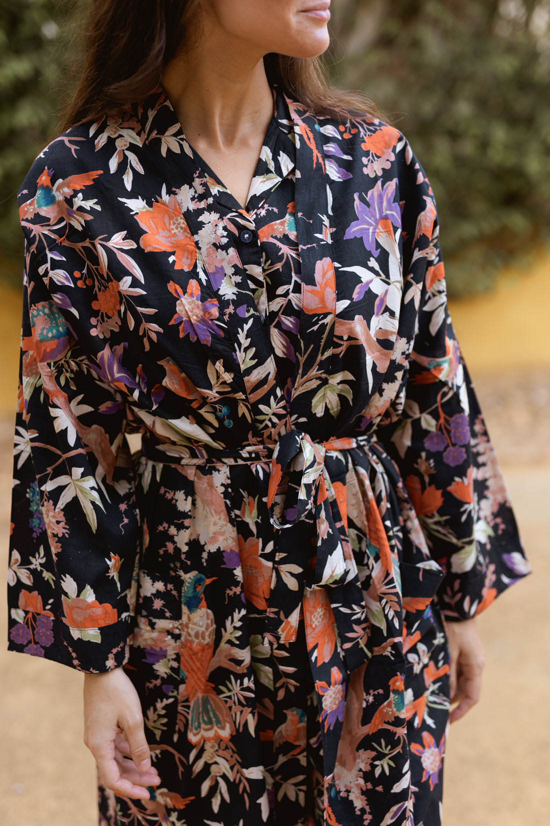 KIMONO ALGODÓN NEGRO