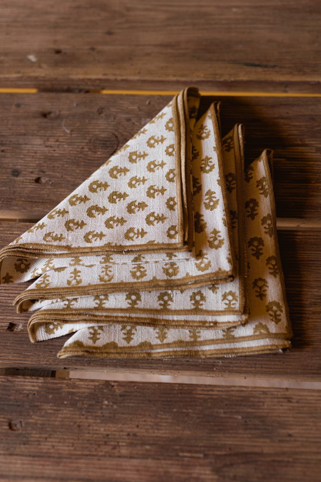 Pack Servilletas Estampado Ocre