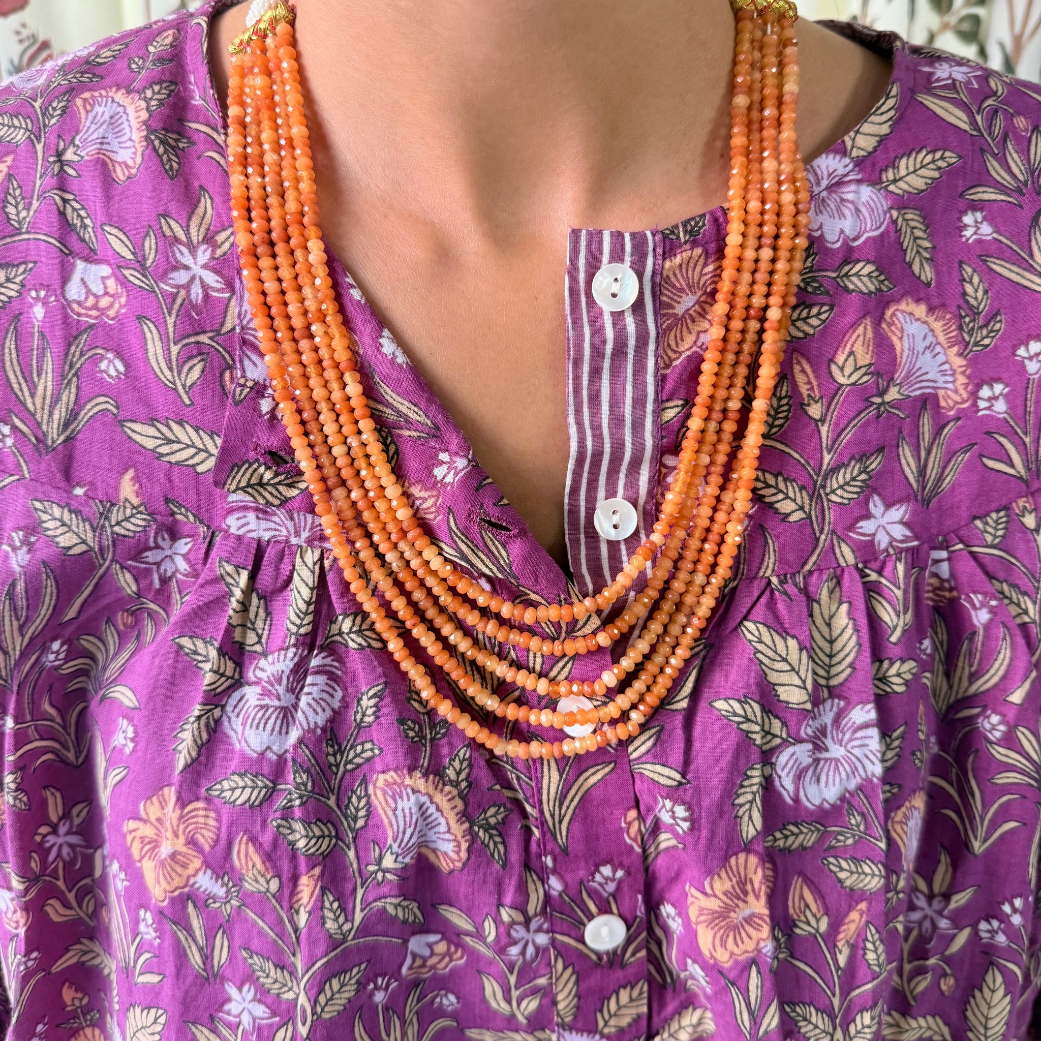Collar Piedras Coral